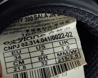 Zapatillas fútbol sala Kipsta Talla 34