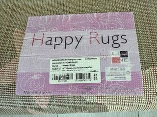 Alfombra infantil estrellas gris y rosa 120x180