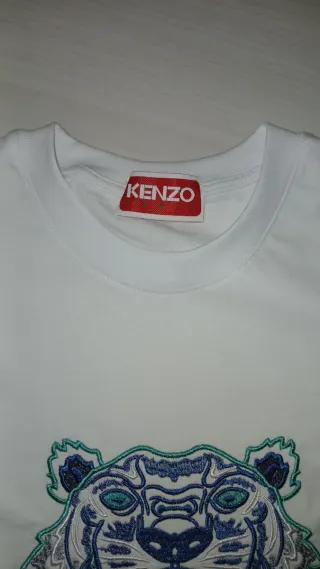 Camiseta Kenzo Blanca Bordada Tigre