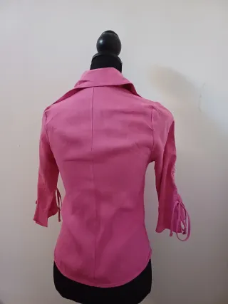 Camisa Zara fucsia manga 3/4