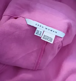 Camisa Zara fucsia manga 3/4