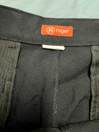 Pantalón recto gris marengo