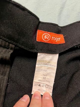 Pantalón recto gris marengo