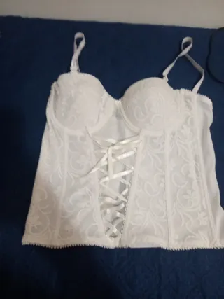 Corsetto donna pizzo bianco