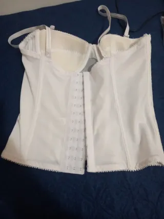 Corsetto donna pizzo bianco