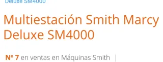 Máquina multiestación gimnasio smith marcy.