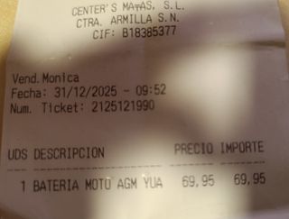 Batería Moto YUASA YTX14-BS AGM