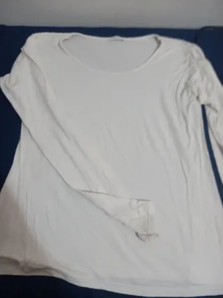 Maglietta donna manica lunga bianca
