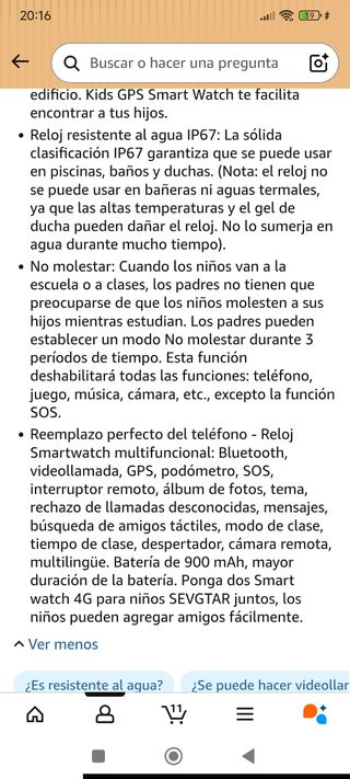 Smartwatch 4G para Niños