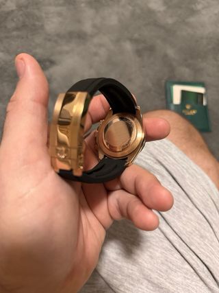 Reloj Rolex Daytona Oro Rosa Correa Negra