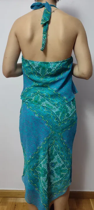 Conjunto top y falda estampado