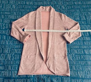 Blazer Chaqueta Rosa Gris Talla Única Informal