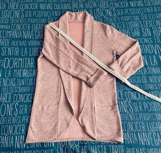 Blazer Chaqueta Rosa Gris Talla Única Informal