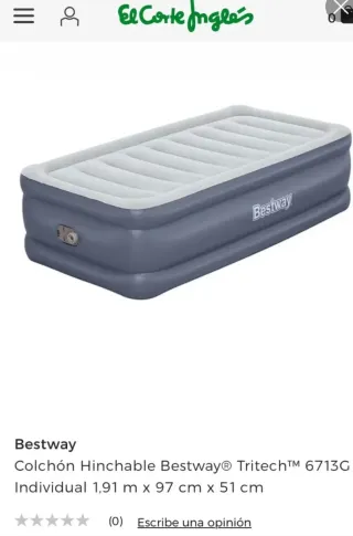 Colchón individual hinchable