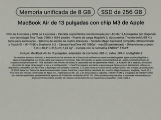 MacBook Air 13 M3 Chip Plata