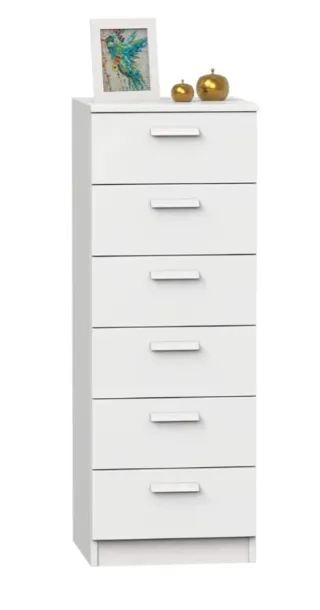 Cómoda blanca de madera