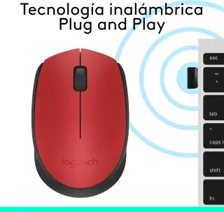 Logitech M171 Ratón inalámbrico para PC, Mac, portátil, 2,4 GHz