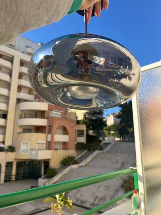 Lampadario Vintage Vetro Design Argento