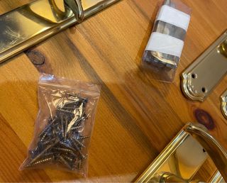 Pack manetas manillas puertas doradas