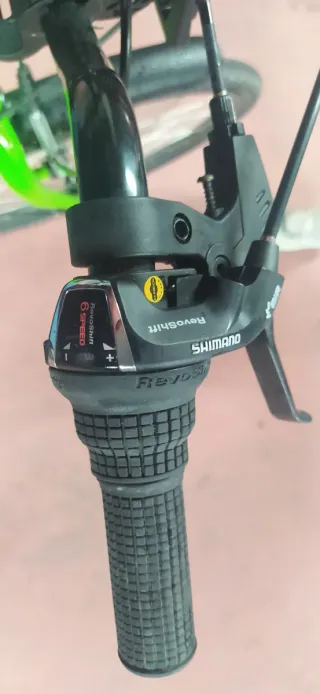 Bicicleta DTB Verde con cesta