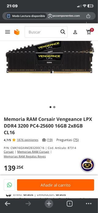 Gigabyte B760 GAMING 12600k 16 ram corsair liquida