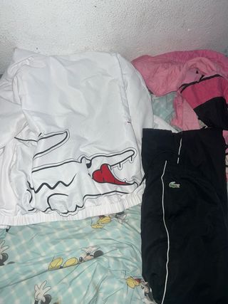 Conjunto Chándal Lacoste Blanco y Negro