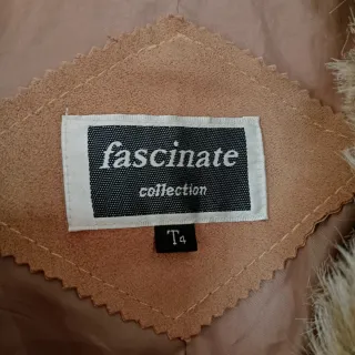 Abrigo de cuero y  pelo talla S