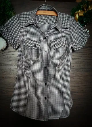 Blusa Zara Cuadros Talla S