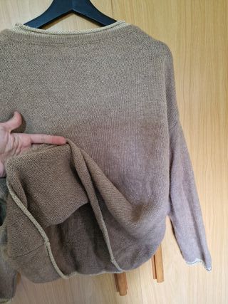 Jersey de punto cuello pico Made in Italy Talla Ún