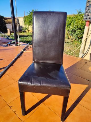 6 Sillas Salón Piel Sintética Marrón