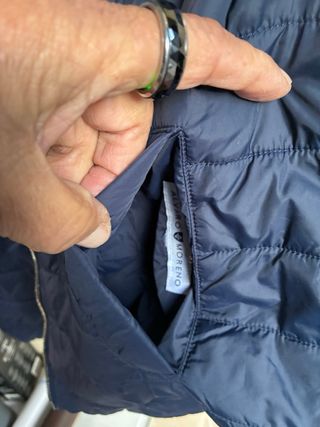 Chaleco reversible azul y gris