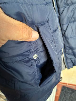 Chaleco reversible azul y gris