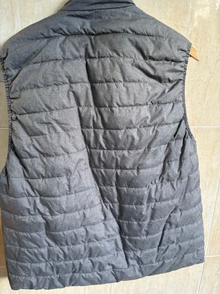 Chaleco reversible azul y gris