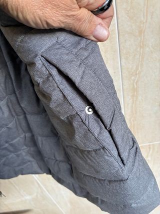 Chaleco reversible azul y gris