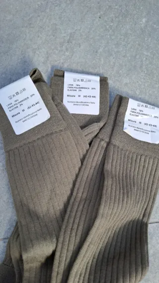 3 paia calze lana militari tg 42-43-44