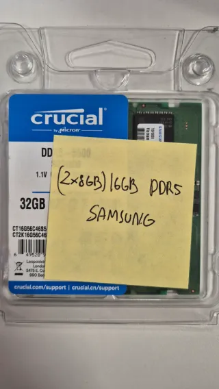 2x Samsung 8GB DDR5 SODIMM 5600MHz
