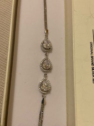 Pulsera Diez 925 Plata con Cristales