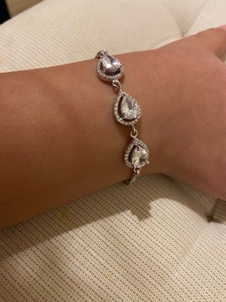 Pulsera Diez 925 Plata con Cristales