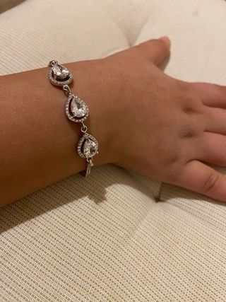 Pulsera Diez 925 Plata con Cristales