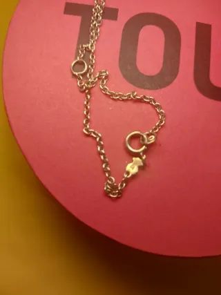 Collar Tous Oso y Perla Plata