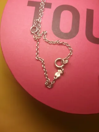 Collar Tous Oso y Perla Plata