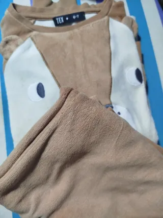 Pijama niño/a león peluche Talla 6-7