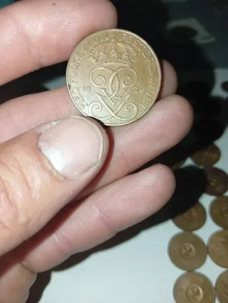 Lote monedas Suecia 5, 2 y 1 coronas