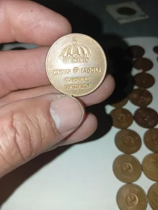 Lote monedas Suecia 5, 2 y 1 coronas