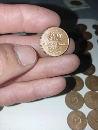 Lote monedas Suecia 5, 2 y 1 coronas