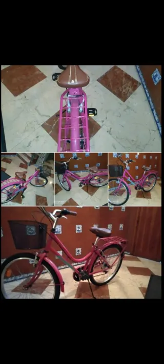 Bicicleta Paseo Rosa y otra verde