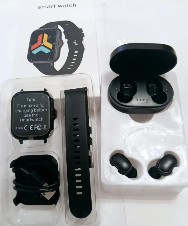 Pack Smartwatch y Auriculares Bluetooth