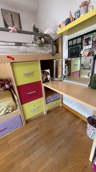Dormitorio juvenil tipo tren