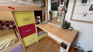 Dormitorio juvenil tipo tren