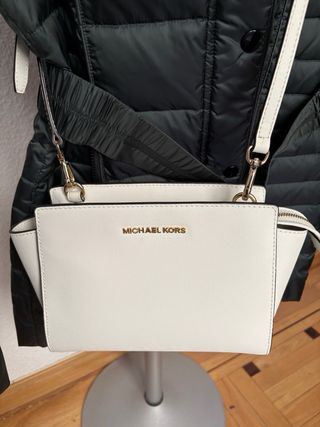 Bolso Michael Kors Blanco y Dorado